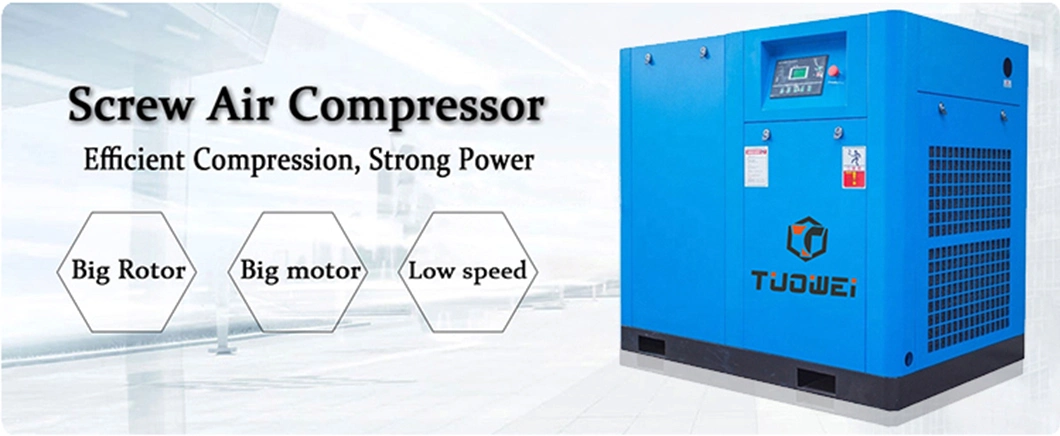 Indstrical Low Noise Electric Stationary AC Power Screw Single Type Air Compressor for Mask Production