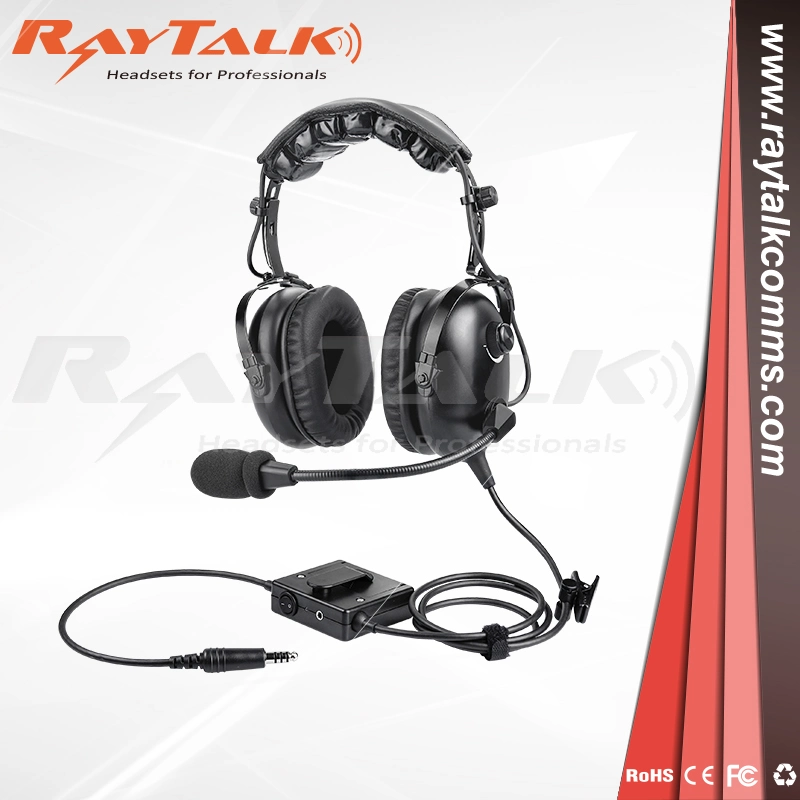 Helicopter Pilot Active Noise-Reduction Headset & Noise-Cancelling Microphone
