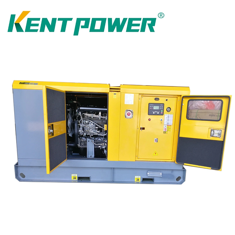 Rated 50kVA-150kVA Low Noise Canopy Perkins-Power Engine Diesel Generators with Stanford Alternator