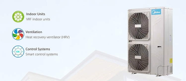 Midea Low Noise Quiet Inverter Air Conditioner 10-12kw Mini Vrf