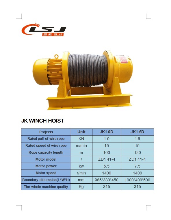 Heavy Duty Cable Pulling Equipment Electric Power Winch