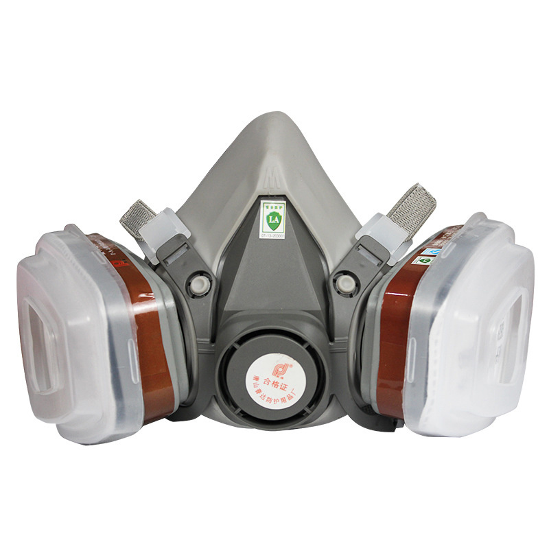Factory Half Face Gas Mask Chemical Respirator with Double Filter