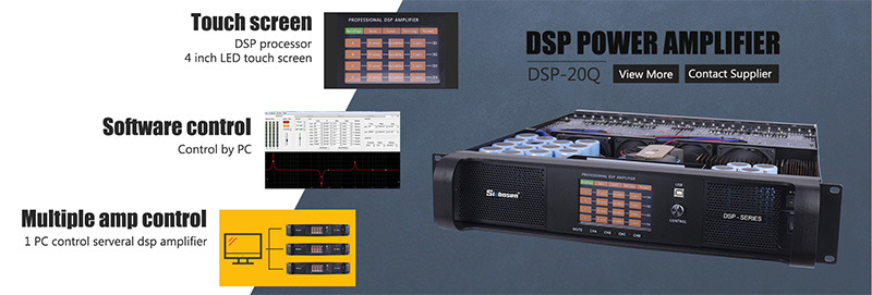 Power Amplifier 4 Channel Professional DJ Amplifier 2000 Watt DSP Amplifier High End Amplifier