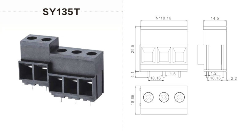 Manufacturer Screw Type Fuse Terminal Block 7.62mm Cable Connector