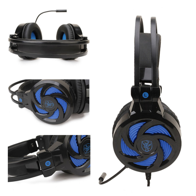 LED Light Noise Cancelling Computer Headphone Game Headset