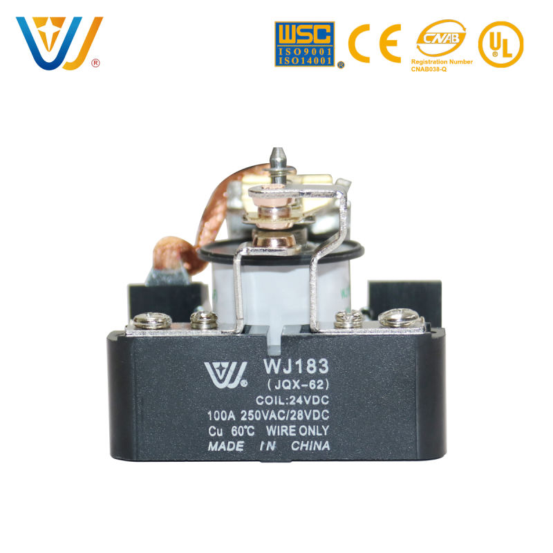Popular Wj183 Jqx-62f 80A 100A Electromagnetic Relay for Streen Lamp