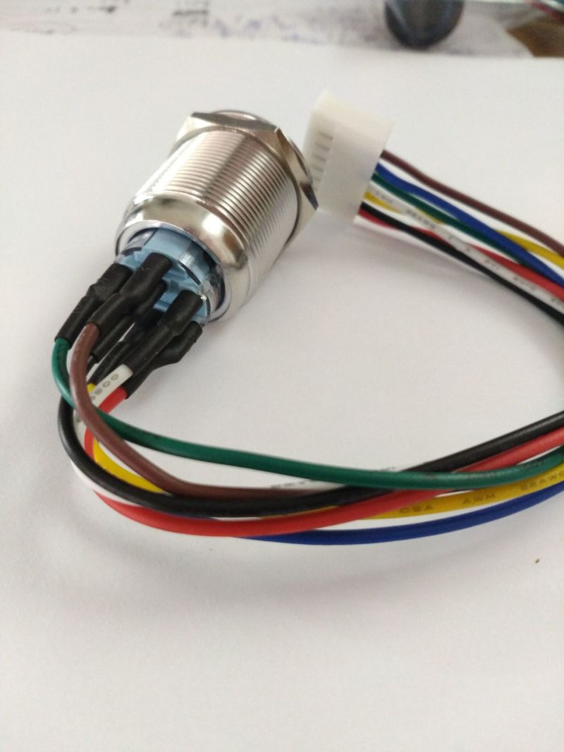 CMP 25mm Illuminated Push Button Switch with Cable, Switch with Connector