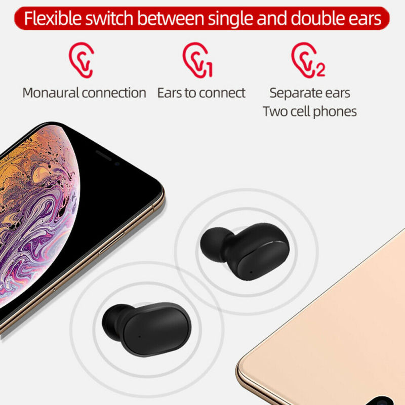 True Wireless Bt 5.0 in-Ear Headphones Noise Reduction Waterproof Touch Tws Earplugs