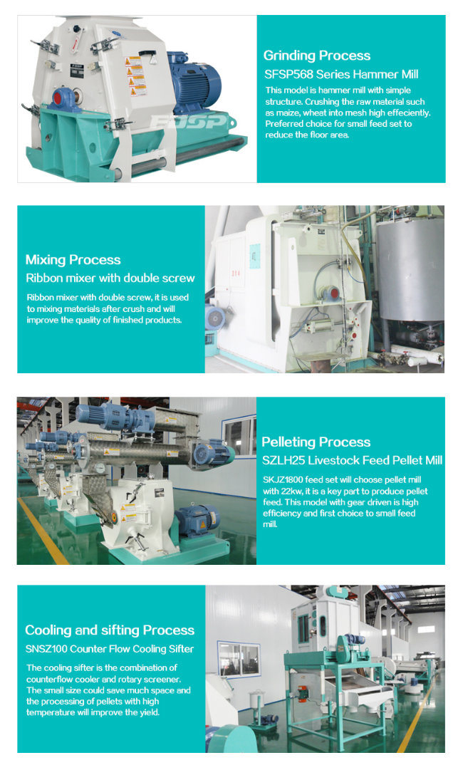 Widely Application Animal (poultry&livestock) Feed Pellet Production Line