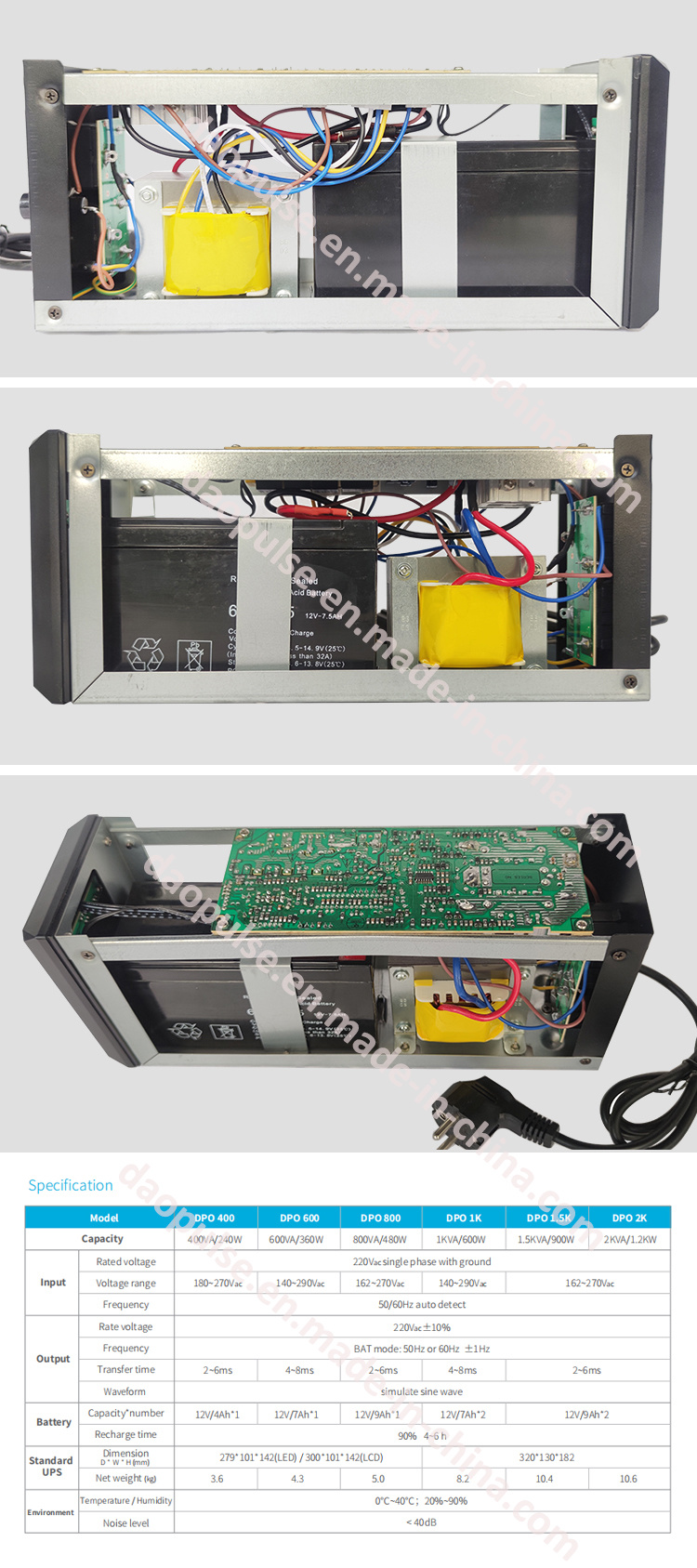 Low Noise Line-Interactive UPS Power Supply