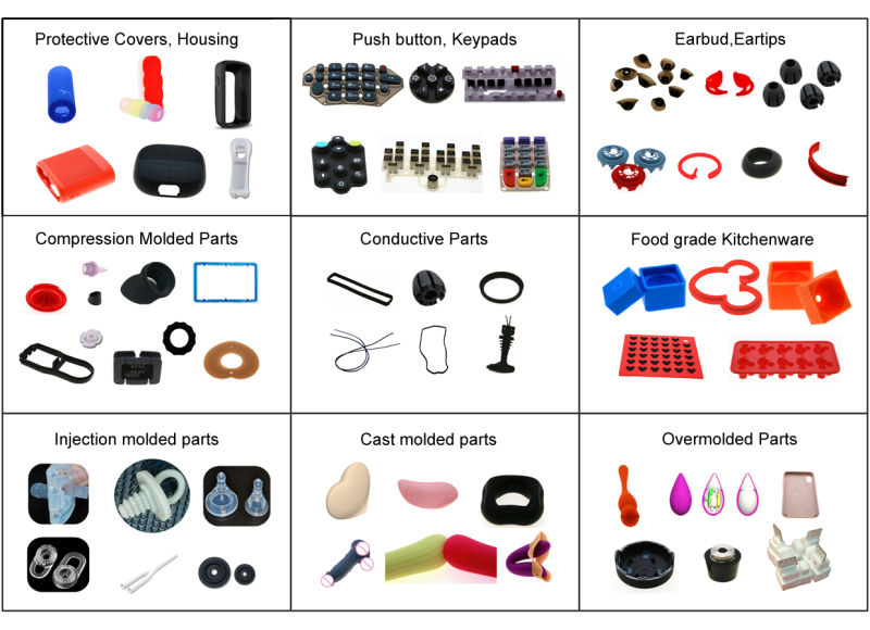 OEM Manufacturer Customize Molded Silicone Rubber Microphone Noise Filter Covers