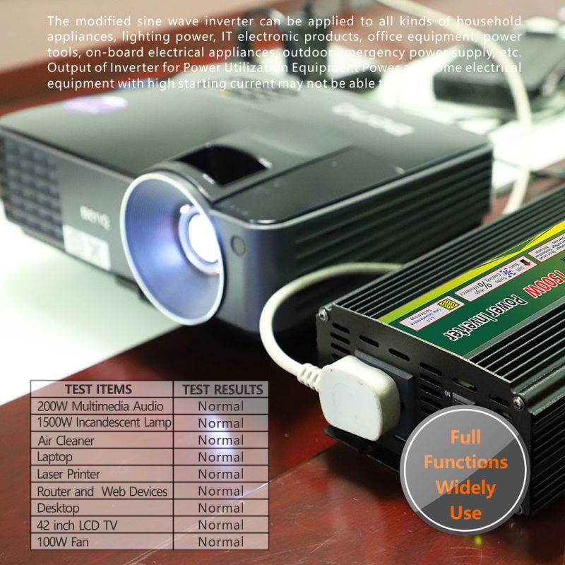 off Grid Power Inverter 1500W Modified Sine Wave DC to AC Inverter