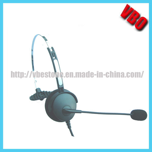 Monaural Call Center Headphone with Noise Cancelling Microphone