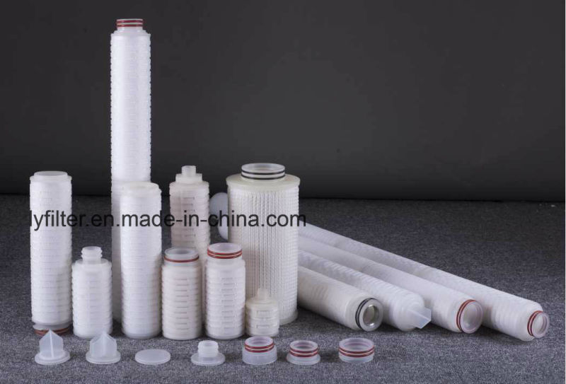 PVDF/Pes/ PTFE/PP Polypropylene Pleated Small Cartridge Filter for Liquid Air Gas Filtration