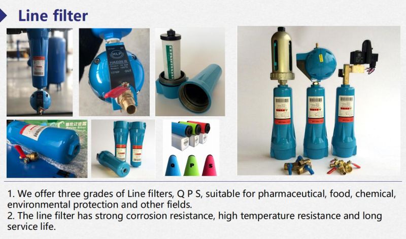 Fine Filter/ Line Filter for Industrial Compressor / Q P S Class