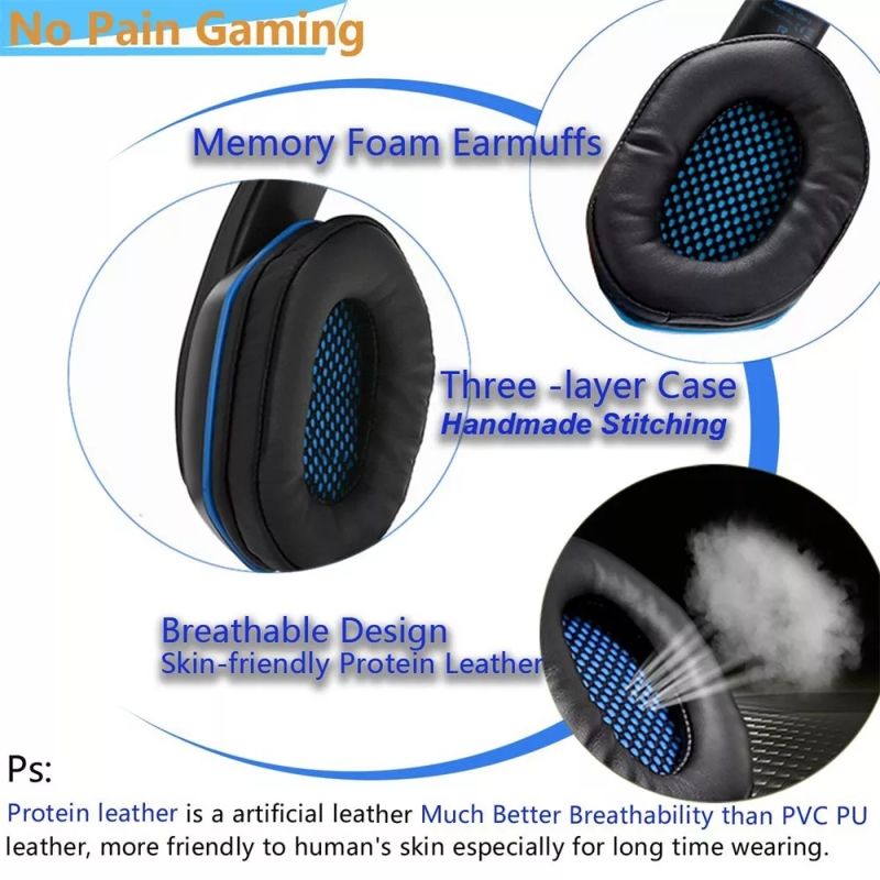 Noise Cancelling LED Light Gamer Headphones Headset Microphone