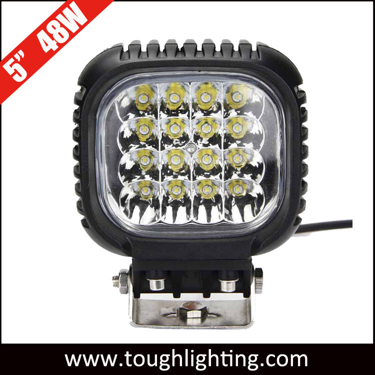 EMC Approved DC 12V 5" 48W CREE LED Tractor Work Lights