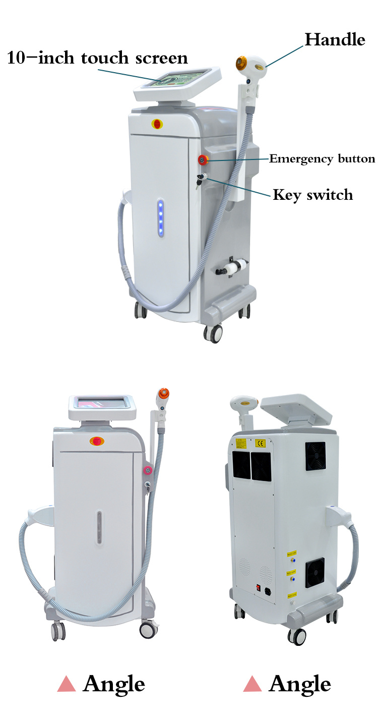 High Power Diode Laser Machines Epicare Hair Removal Alexandrite Laser