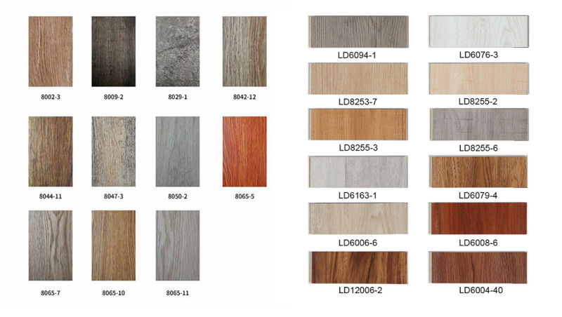 Anti-Noise 100% Termite Resistant Solid Core Wood Grain Lvt Flooring