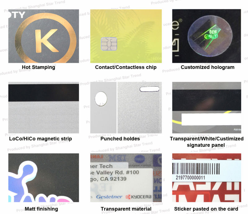 Plastic Hybrid Magnetic Strip and RFID Chip Card for Hybrid-System