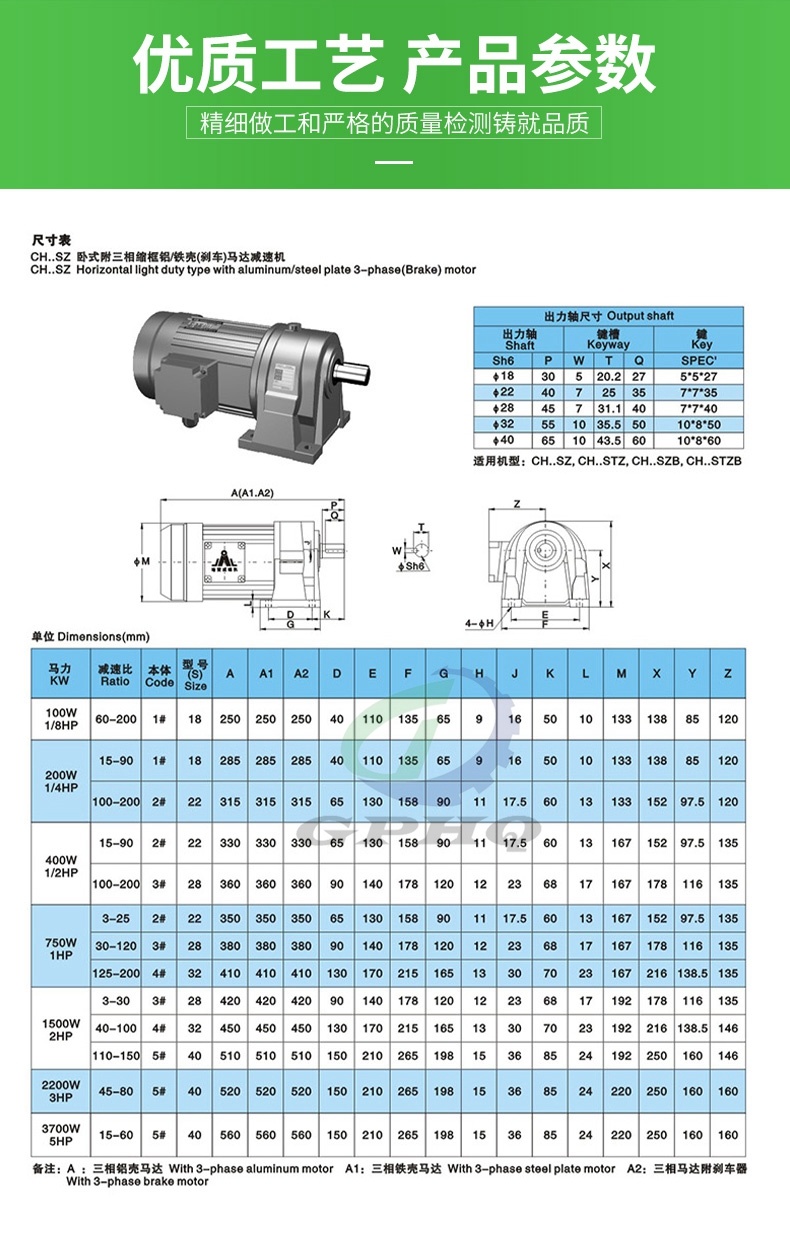 Single-Phase AC Gear Motor with Centrifugal Switch