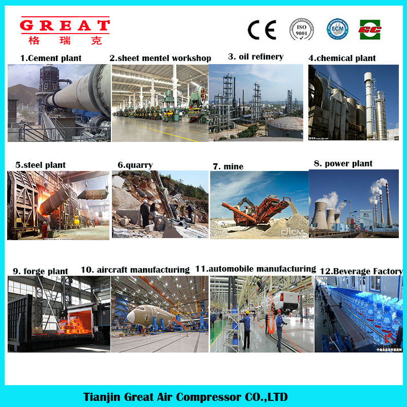 Factory for Energy Saving Double Frequency Conversion Less Shock No Noise Industry Screw Air Compressor