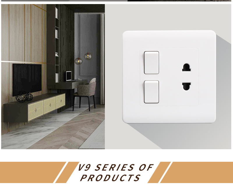 Wall Light Switch and electrical Power Socket Outlet Easy Insert