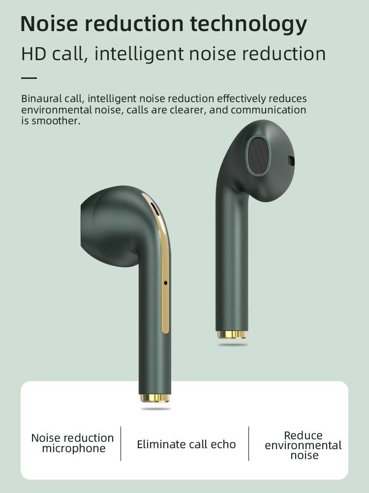 HD Call Four Micphones Anc Bluetooth Earphones with Hybrid -30dB Active Noise Reduction Wireless Earphones for Huawei, Samsung, iPhone