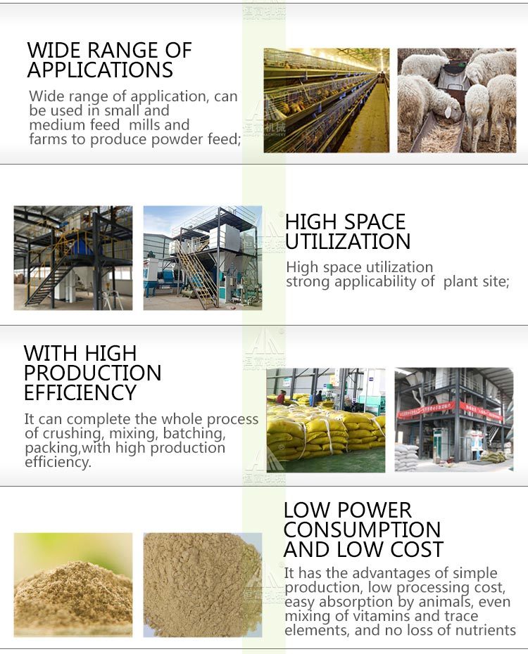 Animal Poultry Chicken Cattle Feed Powder Production Line