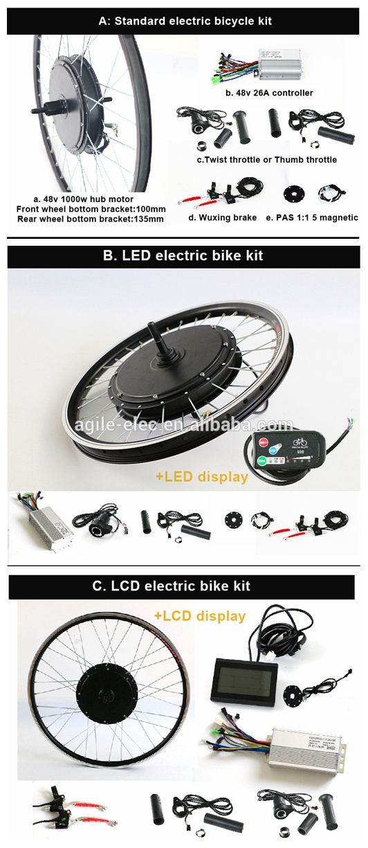 Agile 48V 500W DIY Electric Bicycle Kit From Chinese Factory