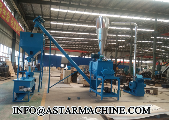 Small Chicken Animal Feed Line Poultry Feed Crusher and Mixer