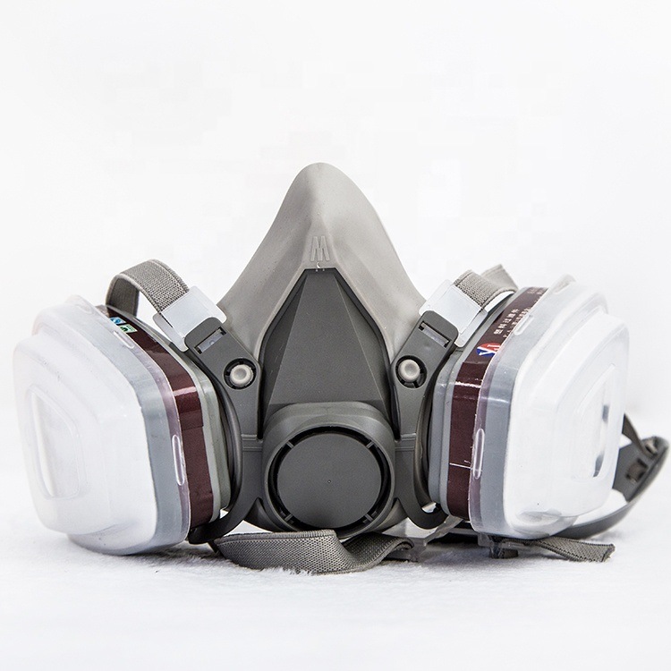 Chemical Protective Safety Half Face Gas Mask with Dual Filter