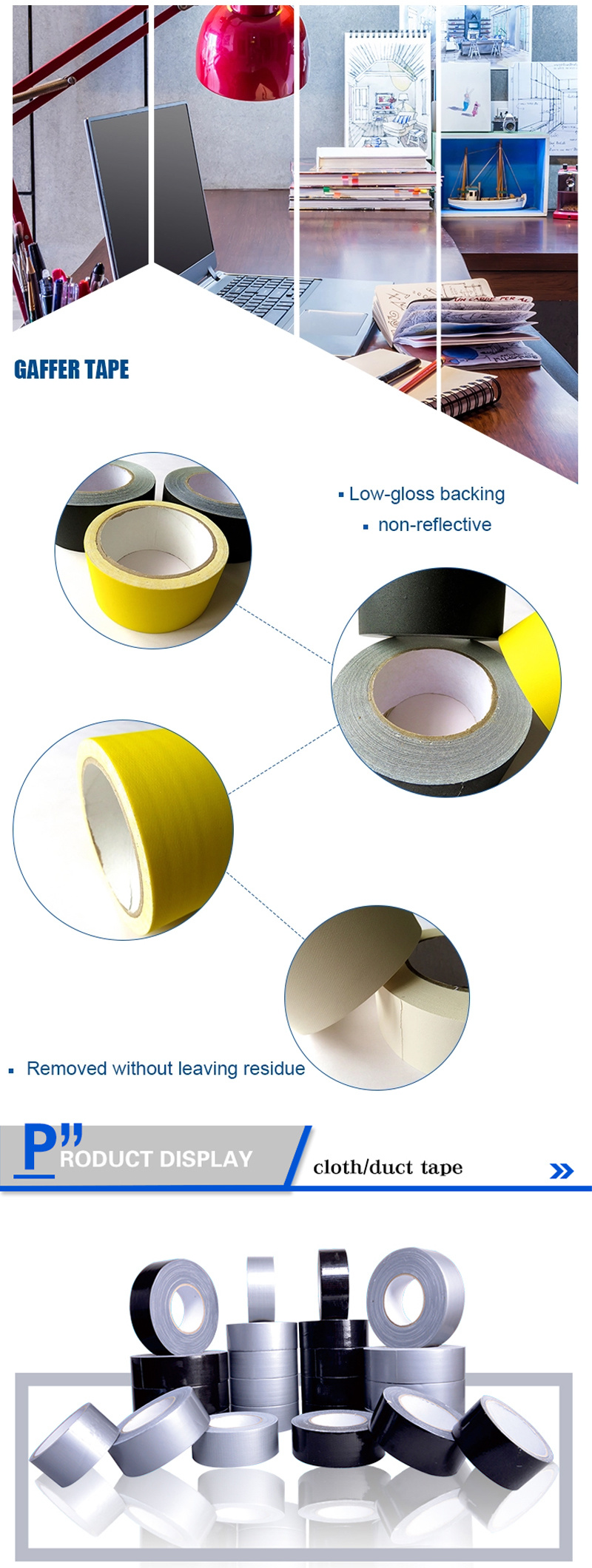 No Noise BOPP Insulation Industrial Rubber PVC Electrical Tape