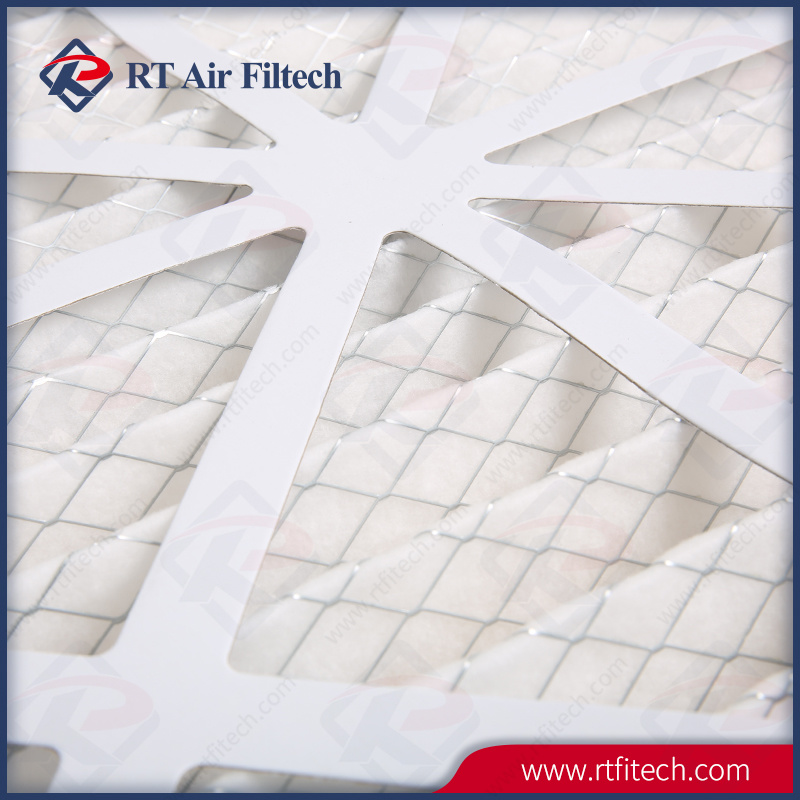 HVAC Cardbord Air Filter Sythetic Fiber Foldaway Pleated Filter