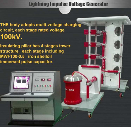 High Voltage Hv Hipot Lightning Impulse Generator Test Set
