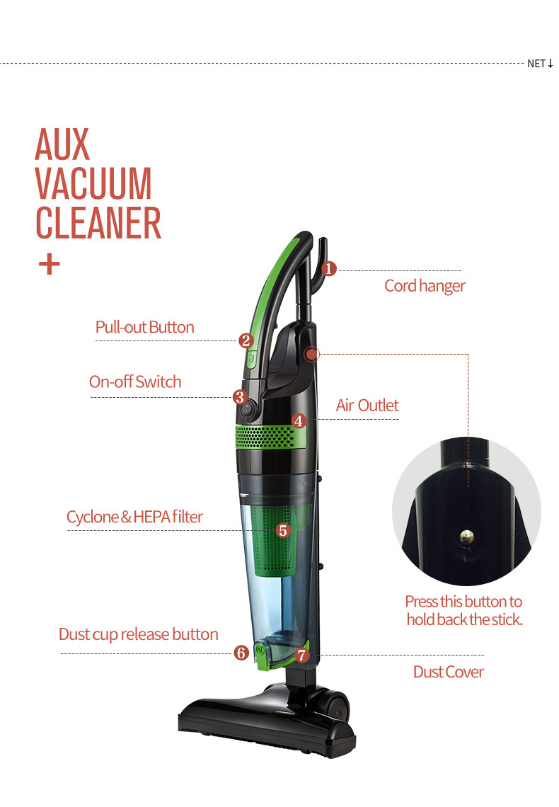 Low Noise HEPA Filter Cleaning Small Vacuum Cleaners Lightweight