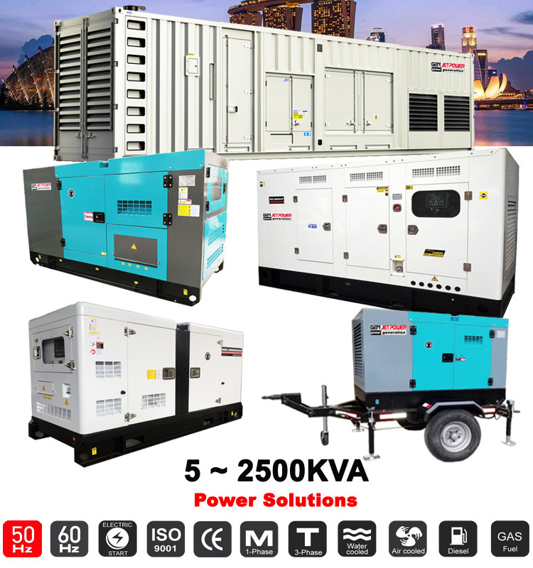 Low Noise Generator Closed Frame Sound Proof 63kVA