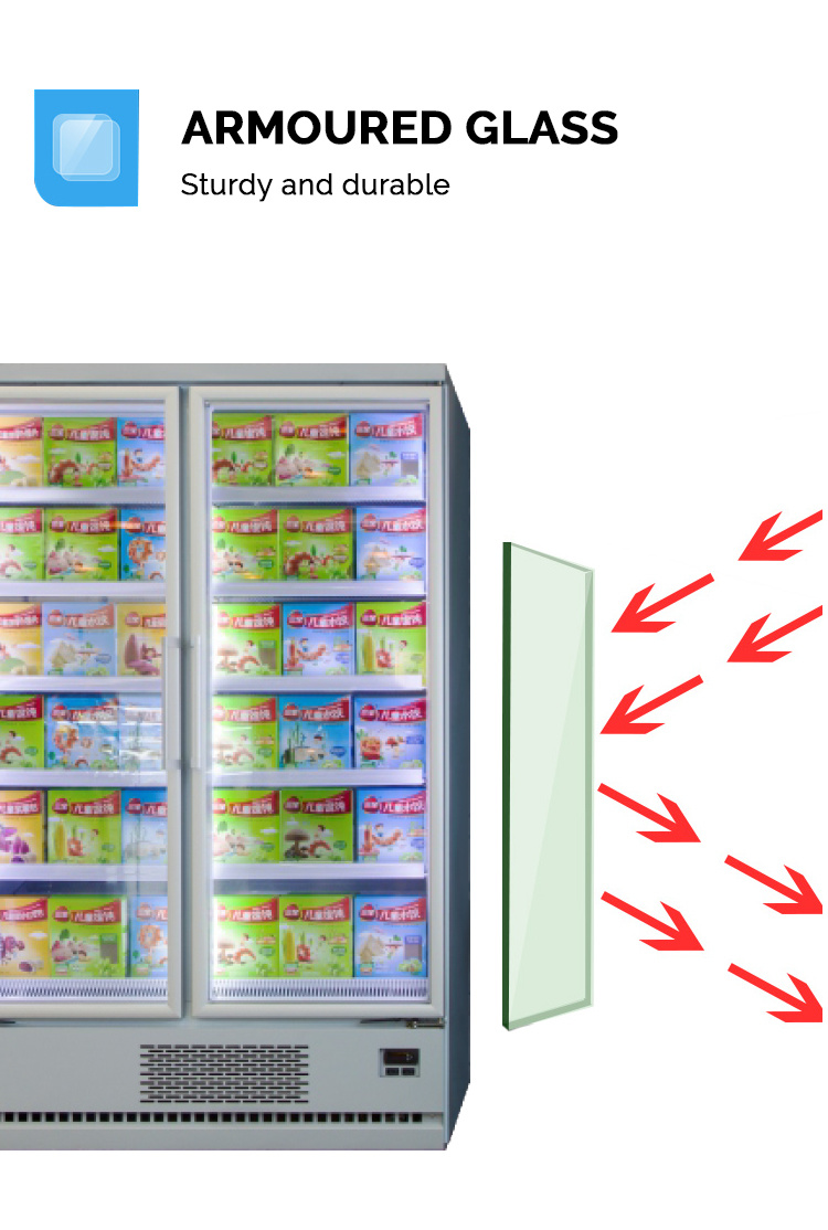 -22 Degree Wall Unit Cooler for Small Supermarket