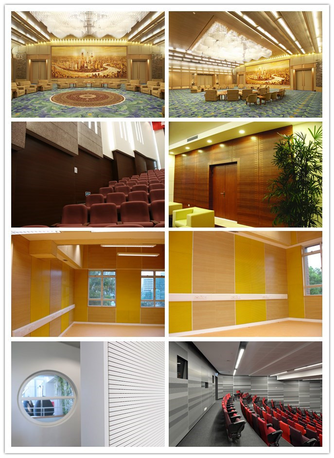 Fireproof and Eco-Friendly Wood Timber Panels Noise Barrier Indoor Decorative Acoustic Panel