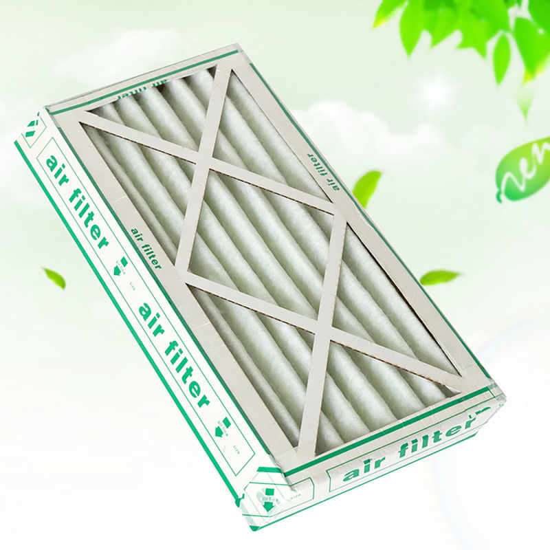 Cardboard Frame Panel HVAC Air Filter Pleat Primary Cleanroom Filter