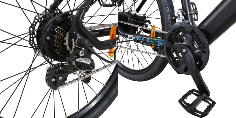 High Power Mountain Electric Bicycle with Adjustable Saddle