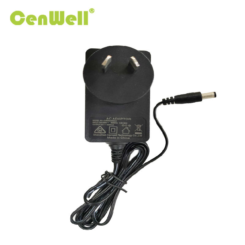 Au Plug AC DC Power Adapter 5V3a Black Color