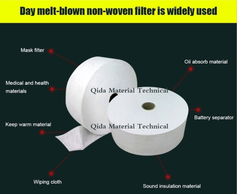 Black Bfe95% Filter PP Melt Blown Nonwoven Non Woven Fabric