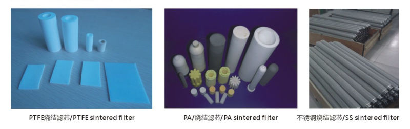 Black Sintered Porous Plastic PA Polyamide Filter Cartridge, Tube, Candle, Rod