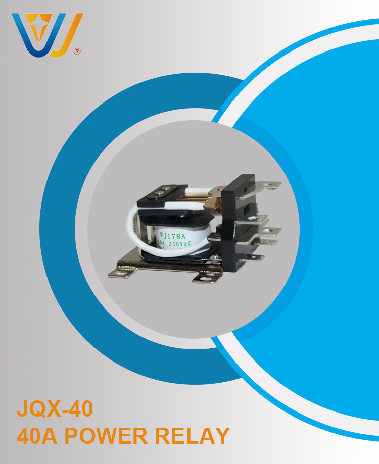 Jqx-40 Electromagnetic Relay 12V 40A From Top Zhenzhou Wanjia Brand