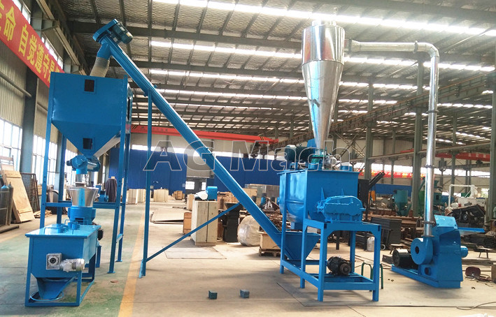 Chicken Poultry Complete Animal Feed Pellet Making Production Line