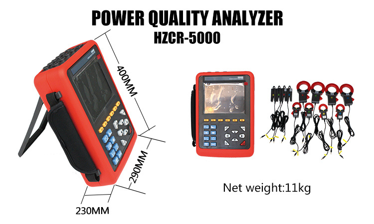 Low Cost Digital Portable 3 Phase Harmonic Power Quality Analyzer