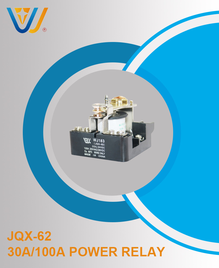 Popular Wj183 Jqx-62f 80A 100A Electromagnetic Relay for Streen Lamp