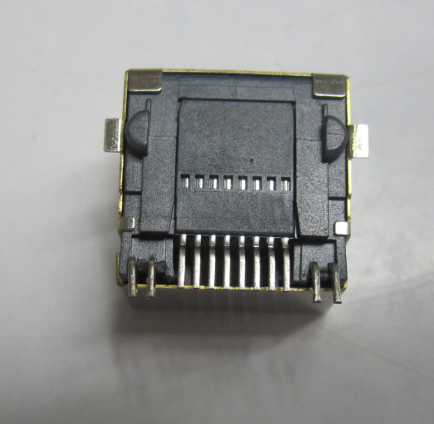 RJ45 Side Entry PCB Jack Connectors SMT W/Shield Without EMI, with LED