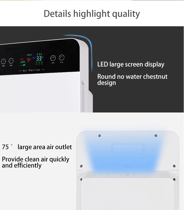 The Latest Cost-Effective Electric Ozone UV Sterilizer Equipment HEPA Filter Negative Ion Home Air Conditioner Purifier